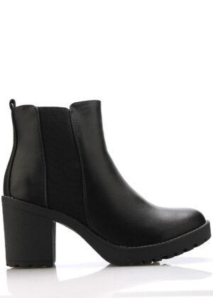 Černé boty na podpatku s elastickou částí Claudia Ghizzani Velikost: 40