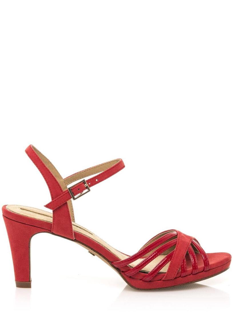 Červené sandály na nízkém podpatku Maria Mare Velikost: 36